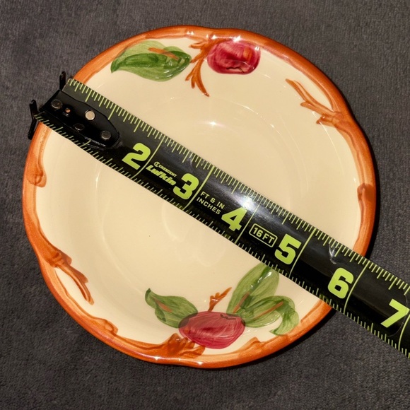 Franciscan Vintage Set of 3 Apple Print Hand Painted Salad Bowls Made in USA - Picture 2 of 8